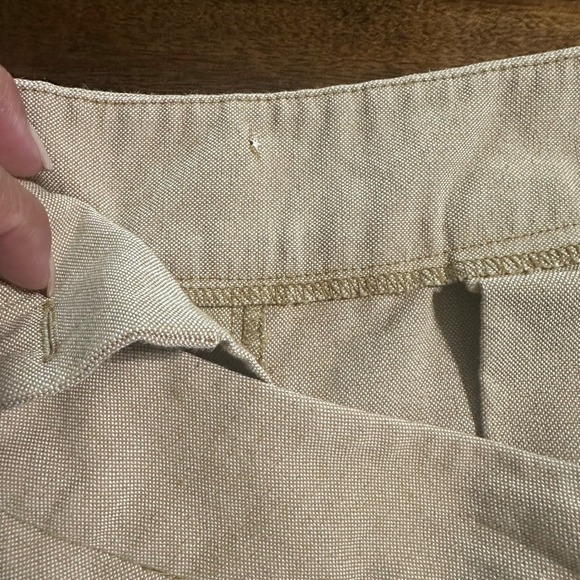 Guess Cropped Wide Leg‎ Pants Button Pocket Detail Neutral Trousers size 29 - Picture 4 of 8